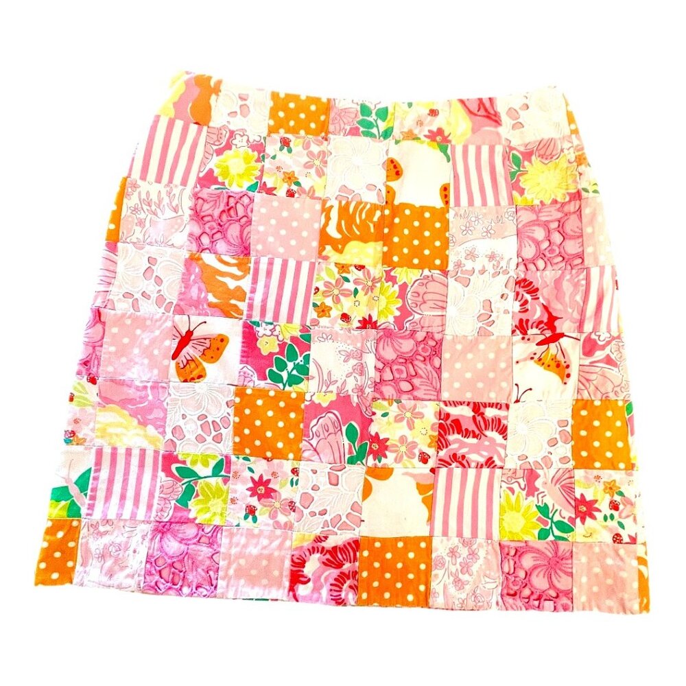 Lily Pullitzer Simple Skirt Floral Patchwork